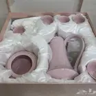 طقم دلة وابريق وردي