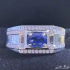 خاتم رجالي عيار 14  مرصع بحجر  زفير 1CT  وبفصوص الماس 1CT