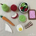 ألعاب طعام صغيرة من الكروشيه