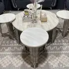 طاولة طقم ستيل رخام