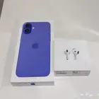 للبيع ( جديد )   ايفون 16 بلس 256 جيجا مع سماعات ايربودز 4