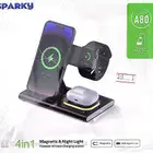 شاحن لاسلكي جديد 4in1 للجوال وللساعه وللسماعه