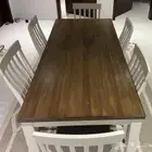 طاولة طعام مع 6 كراسي مع طاولة خدمة ( كونسول بوفيه )