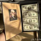 محفظة عرض ورقة نقدية غير مقصوصة من فئة 2 دولار ( نوادر )