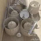 عدد 2 كراسي كنب   ثريات إضاءة