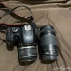 كاميرا Canon EOS 1000D مع عدستين وشنطة أصلية