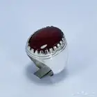 خاتم فضة اسطنبولي بحجر عقيق كبدي