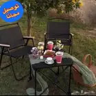 كراسي وطاولة طقم رحلات كشتات حديقه كراسي الهبه