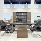 طقم المكتبي فاخر أسود - اثاث المكتبي