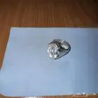 خاتم فضة ياقوت شفاف