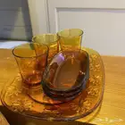 طقم صحون عسليه قديمة