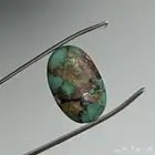 فص فيروز نيشابوري طبيعي معرق ذهبي