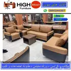 كنب مكتبي جلد فخم مودرن و طقم مكتب