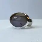 خاتم فضة ملكي بحجر عقيق مزهر قبة عيار 999