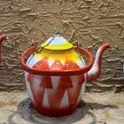 اباريق غضار الختم البني