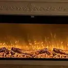 طاولة تلفزيون ديكور اوف وايت مع مدفئة ثلاثية الابعاد ذكية