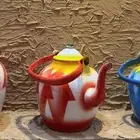 اباريق غضار الختم البني