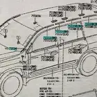 جلدة قائم امامي يمين ويسار وجلدة سقف جيب لكزس