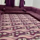 للبيع طقم كنب 4 4 جديد مع أربع مراكي مستديره بنفسجي