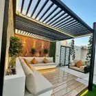 تنسيق حدائق بريده مظلات وجلسات وشلالات