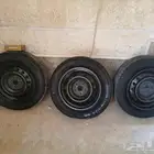 جنوط حديد شد بلد اصلي كورولا مستعمل  3 حبات فقط (مع صواميل)