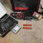 قطع PC كمبيوتر مستعمل معالج رايزن5600x مذربورد كرت رامات كيس