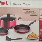 طقم أدوات طهي تيفالة 5 قطع جديدة