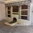 أفران شوايات مشبات شلالات غرف تراثيه مناقل