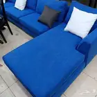 كنب6wحرف L لون ازرق