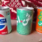 علب مشروبات غازية منوعه ميراندا سفن اب ببسي نظيفه