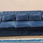 Sofa and curtain set  blue colour