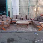 جلسة خارجية 7 أشخاص خشب