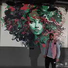 رسام جداريات محترف كافيهات لاونجات مضيئه مدارس روضات محلات