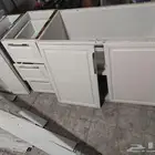مطبخ المنيوم دبل مستعمل نضيف جدا مكتمل ناقص قطعه رخام صغيرت