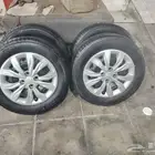 جنوط اكسنت 4 مسمار مع كفرات مقاس 15
