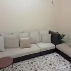 بيع اثاث منزل كامل مجلس نظيف بيج مع ستارة طاوله طعام ماليزي