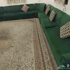 مجلس 9 قطع للبيع وبعض الكنب يحتاج تصليح كما موضح بالصور