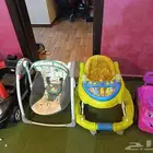 سياره اطفال بشاحن وكرسي هزاز كهربائي ومشايه