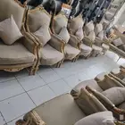 مجلس كنب كلاسيكي يكفي 20 شخص مجدد بويا وقماش