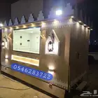 مواصفات العربه -1- مطبخ كامل مصنوع من الاستيل 2 جدران و