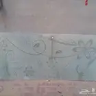 باب زجاج مع نقش عدد 2