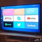 شاشة ذكية فيها ريسيفر داخلي مستعملة مقاس 50 بوصة مع الريموت