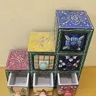 قطعة متحفية ادراج من السيراميك والخشب