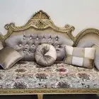 كنب نظيف مكون من 5 قطع مع ستارة وفرشة