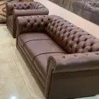 تفصيل جاهز كنبات جلد مكتبي عملي صالون كراسي انتظار