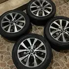 50 جنوط اكسنت مع كفرات نظيفه مقاس 16