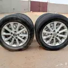 جنوط مع الكفرات مقاس 225 60 16 سياره اوريون 2015