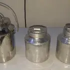 سطل سمن العدد 3 الباقية المتوجدة 2 نحاس وحدة استيل هندي