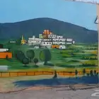 رسم المباني السعوديه القديمه الاثريه علي الجدار ابو منار الر
