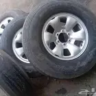 جنوط برادو ديزل حديد سته مسمار اصلي وكالة كفرات بالون مكسس17